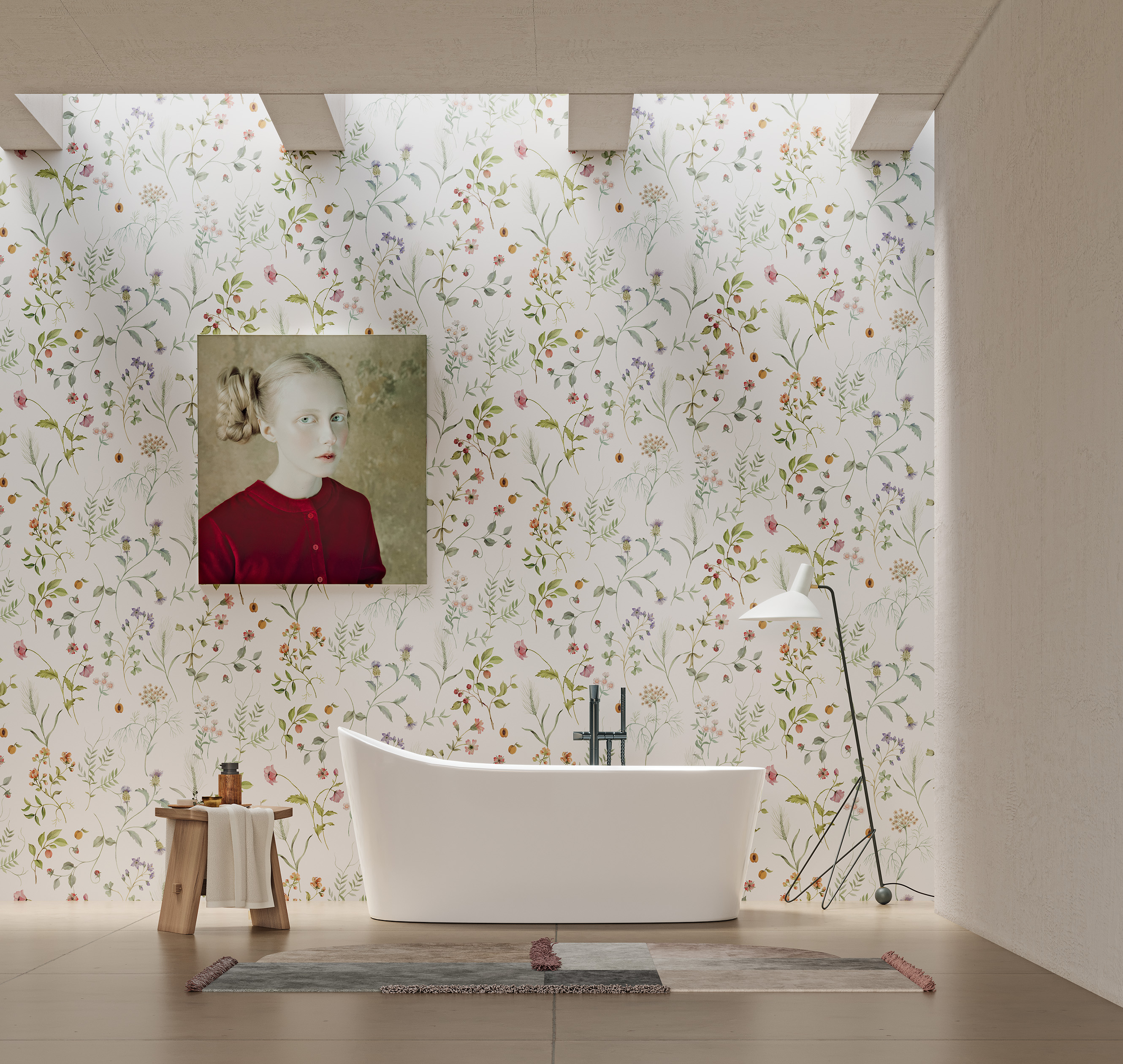 Панно Loymina Королева Деметра FL5 001 3×2 фото в интерьере